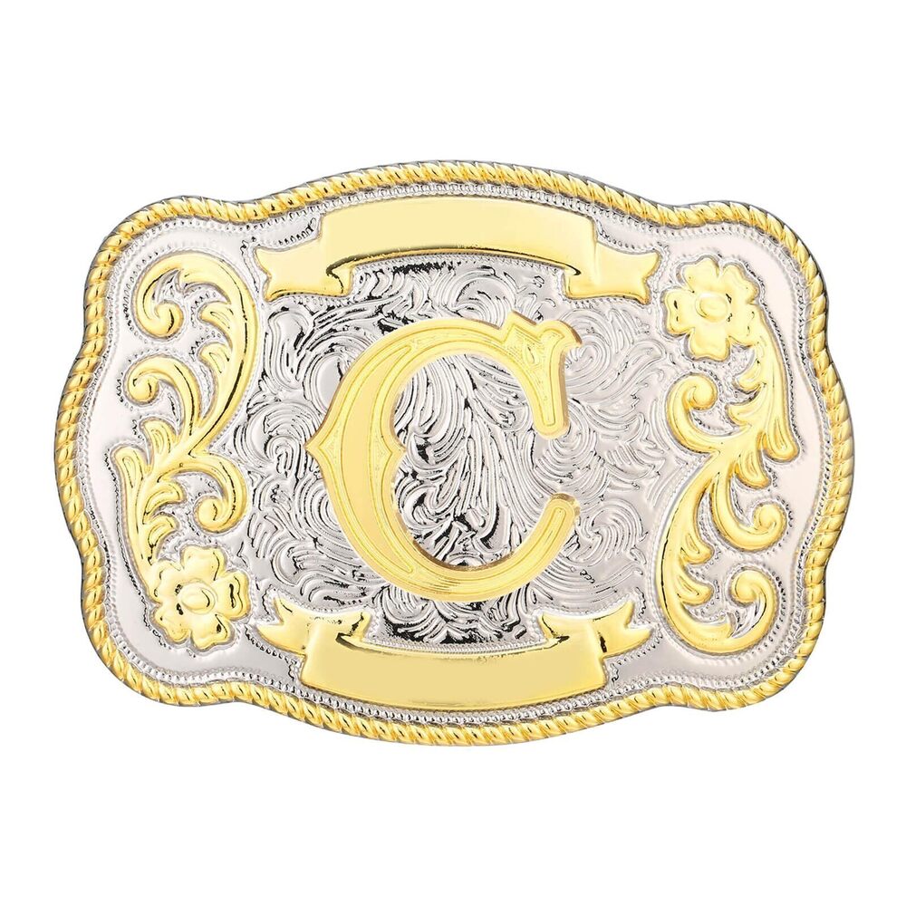 2663 Belt Buckle Western Cowboy Cowgirl Rodeo Vintage Initial Letter